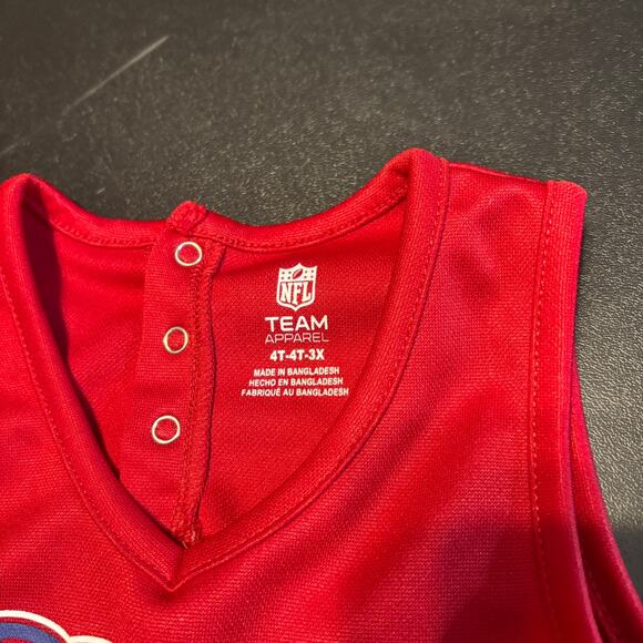 NY Giants Toddler Cheerleader Dress 4T NWT NFL Team Apparel Red Blue - Picture 5 of 5